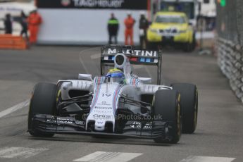 World © Octane Photographic Ltd. Williams Martini Racing FW37 – Felipe Massa. Thursday 21st May 2015, F1 Practice 2, Monte Carlo, Monaco. Digital Ref: 1274CB7D3610