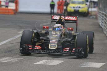 World © Octane Photographic Ltd. Lotus F1 Team E23 Hybrid – Romain Grosjean. Thursday 21st May 2015, F1 Practice 2, Monte Carlo, Monaco. Digital Ref: 1274CB7D3647