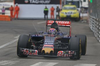 World © Octane Photographic Ltd. Scuderia Toro Rosso STR10 – Max Verstappen. Thursday 21st May 2015, F1 Practice 2, Monte Carlo, Monaco. Digital Ref: 1274CB7D3685