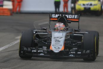 World © Octane Photographic Ltd. Sahara Force India VJM08 – Nico Hulkenberg. Thursday 21st May 2015, F1 Practice 2, Monte Carlo, Monaco. Digital Ref: 1274CB7D3695