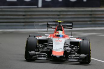 World © Octane Photographic Ltd. Manor Marussia F1 Team MR03 – Roberto Merhi. Thursday 21st May 2015, F1 Practice 2, Monte Carlo, Monaco. Digital Ref: 1274LB1D3964