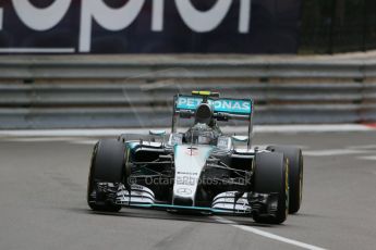 World © Octane Photographic Ltd. Mercedes AMG Petronas F1 W06 Hybrid – Nico Rosberg. Thursday 21st May 2015, F1 Practice 2, Monte Carlo, Monaco. Digital Ref: 1274LB1D3975