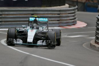 World © Octane Photographic Ltd. Mercedes AMG Petronas F1 W06 Hybrid – Nico Rosberg. Thursday 21st May 2015, F1 Practice 2, Monte Carlo, Monaco. Digital Ref: 1274LB1D4048