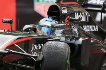 World © Octane Photographic Ltd. McLaren Honda MP4/30 – Fernando Alonso. Thursday 21st May 2015, F1 Practice 2, Monte Carlo, Monaco. Digital Ref: 1274LB1D4120