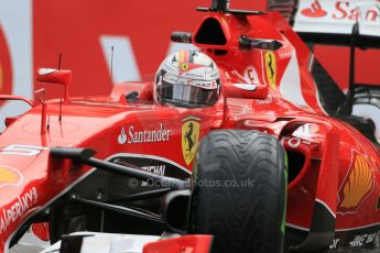 World © Octane Photographic Ltd. Scuderia Ferrari SF15-T– Sebastian Vettel. Thursday 21st May 2015, F1 Practice 2, Monte Carlo, Monaco. Digital Ref: 1274LB1D4193