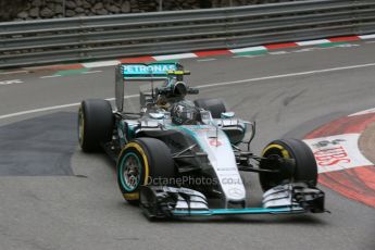World © Octane Photographic Ltd. Mercedes AMG Petronas F1 W06 Hybrid – Nico Rosberg. Thursday 21st May 2015, F1 Practice 2, Monte Carlo, Monaco. Digital Ref: 1274LB5D2984