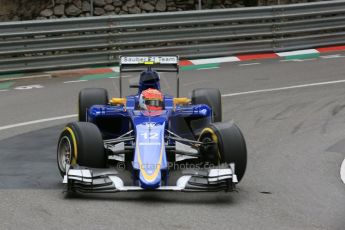 World © Octane Photographic Ltd. Sauber F1 Team C34-Ferrari – Felipe Nasr. Thursday 21st May 2015, F1 Spanish GP Formula 1 Practice 2. Monte Carlo, Monaco. Digital Ref: 1274LB5D3022
