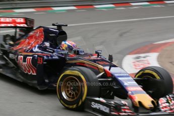 World © Octane Photographic Ltd. Scuderia Toro Rosso STR10 – Max Verstappen. Thursday 21st May 2015, F1 Practice 2, Monte Carlo, Monaco. Digital Ref: 1274LB5D3032