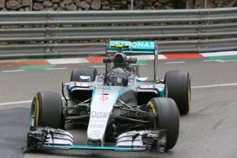 World © Octane Photographic Ltd. Mercedes AMG Petronas F1 W06 Hybrid – Nico Rosberg. Thursday 21st May 2015, F1 Practice 2, Monte Carlo, Monaco. Digital Ref: 1274LB5D3046