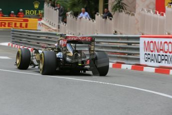 World © Octane Photographic Ltd. Lotus F1 Team E23 Hybrid – Pastor Maldonado. Thursday 21st May 2015, F1 Practice 2, Monte Carlo, Monaco. Digital Ref: 1274LB5D3072