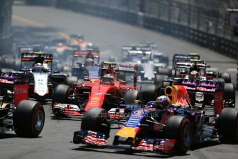 World © Octane Photographic Ltd. Scuderia Ferrari SF15-T– Kimi Raikkonen. Sunday 24th May 2015, F1 Race, Monte Carlo, Monaco. Digital Ref: 1286LB1D8117