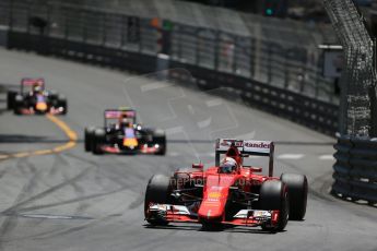 World © Octane Photographic Ltd. Scuderia Ferrari SF15-T– Sebastian Vettel. Sunday 24th May 2015, F1 Race, Monte Carlo, Monaco. Digital Ref: 1286LB1D8163