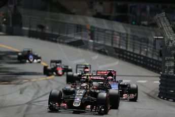 World © Octane Photographic Ltd. Lotus F1 Team E23 Hybrid – Pastor Maldonado. Sunday 24th May 2015, F1 Race, Monte Carlo, Monaco. Digital Ref: 1286LB1D8197