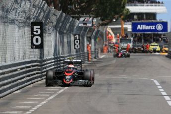 World © Octane Photographic Ltd. McLaren Honda MP4/30 - Jenson Button. Sunday 24th May 2015, F1 Race, Monte Carlo, Monaco. Digital Ref: 1286LB1D8397