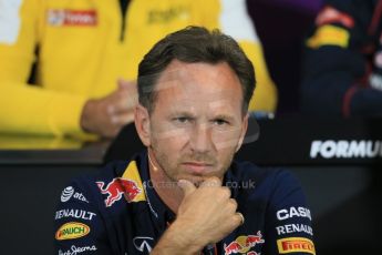 World © Octane Photographic Ltd. Infiniti Red Bull Racing Team Principal – Christian Horner. Thursday 21st May 2015, FIA Team Personnel Press Conference, Monte Carlo, Monaco. Digital Ref: 1276LB1D4300
