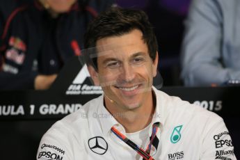 World © Octane Photographic Ltd. Mercedes AMG Petronas Executive Director – Toto Wolff. Thursday 21st May 2015, FIA Team Personnel Press Conference, Monte Carlo, Monaco. Digital Ref: 1276LB1D4327