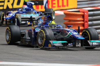 World © Octane Photographic Ltd. Thursday 21st May 2015. Carlin – Julian Leal and Marco Sorensen. GP2 Practice – Monaco, Monte-Carlo. Digital Ref. : 1273CB7D3116