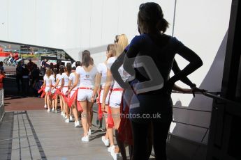 World © Octane Photographic Ltd. Friday 22nd May 2015. The 2015 Grid Girls. GP2 Race 1 – Monaco, Monte-Carlo. Digital Ref. : 1278CB1L0340