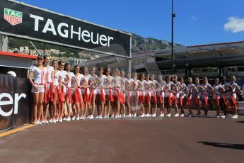 World © Octane Photographic Ltd. Friday 22nd May 2015. The 2015 Grid Girls. GP2 Race 1 – Monaco, Monte-Carlo. Digital Ref. : 1278CB1L0349