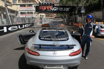 World © Octane Photographic Ltd. Friday 22nd May 2015. Mercedes AMG GTs Safety car. GP2 Race 1 – Monaco, Monte-Carlo. Digital Ref. : 1278CB1L0448