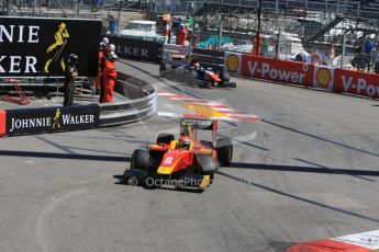 World © Octane Photographic Ltd. Friday 22nd May 2015. Racing Engineering – Alexander Rossi and Trident – Raffaele Marciello. GP2 Race 1 – Monaco, Monte-Carlo. Digital Ref. : 1278CB7D4350