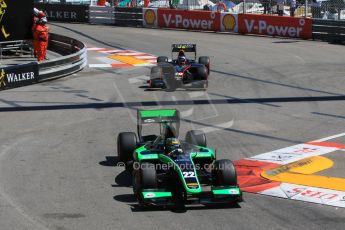 World © Octane Photographic Ltd. Friday 22nd May 2015. Status Grand Prix – Marlon Stockinger and Rapax – Robert Visoiu. GP2 Race 1 – Monaco, Monte-Carlo. Digital Ref. : 1278CB7D4431