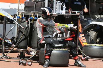 World © Octane Photographic Ltd. Friday 22nd May 2015. ART Grand Prix pit crew. GP2 Race 1 – Monaco, Monte-Carlo. Digital Ref. : 1278CB7D4633
