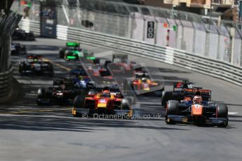 World © Octane Photographic Ltd. Friday 22nd May 2015. Trident – Raffaele Marciello and Racing Engineering – Alexander Rossi. GP2 Race 1 – Monaco, Monte-Carlo. Digital Ref. : 1278LB1D4852
