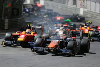 World © Octane Photographic Ltd. Friday 22nd May 2015. Trident – Raffaele Marciello and Racing Engineering – Alexander Rossi. GP2 Race 1 – Monaco, Monte-Carlo. Digital Ref. : 1278LB1D4862
