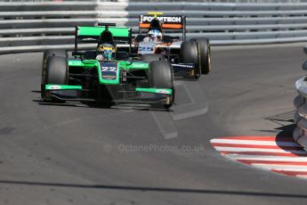 World © Octane Photographic Ltd. Friday 22nd May 2015. Status Grand Prix – Marlon Stockinger and Hilmer Motorsport – Johnny Cecotto. GP2 Race 1 – Monaco, Monte-Carlo. Digital Ref. : 1278LB1D5284
