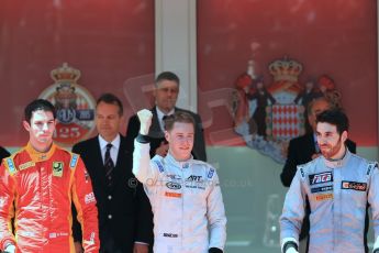 World © Octane Photographic Ltd. Friday 22nd May 2015. ART Grand Prix – Stoffel Vandoorne (1st), Racing Engineering – Alexander Rossi (2nd) and MP Motorsport – Sergio Canamasas (3rd). GP2 Race 1 – Monaco, Monte-Carlo. Digital Ref. : 1278LB1D5502