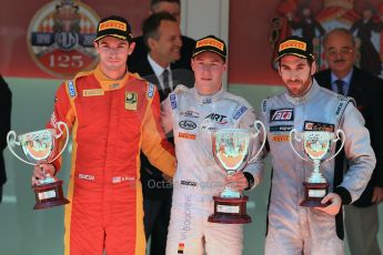 World © Octane Photographic Ltd. Friday 22nd May 2015. ART Grand Prix – Stoffel Vandoorne (1st), Racing Engineering – Alexander Rossi (2nd) and MP Motorsport – Sergio Canamasas (3rd). GP2 Race 1 – Monaco, Monte-Carlo. Digital Ref. : 1278LB1D5527
