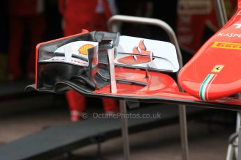 World © Octane Photographic Ltd. Scuderia Ferrari SF15-T– front wing detail. Thursday 21st May 2015, F1 Practice 1, Monte Carlo, Monaco. Digital Ref: 1272CB1L9470