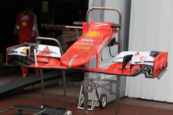 World © Octane Photographic Ltd. Scuderia Ferrari SF15-T– front wing detail. Thursday 21st May 2015, F1 Practice 1, Monte Carlo, Monaco. Digital Ref: 1272CB1L9471