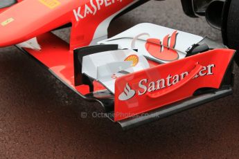 World © Octane Photographic Ltd. Scuderia Ferrari SF15-T– front wing detail. Thursday 21st May 2015, F1 Practice 1, Monte Carlo, Monaco. Digital Ref: 1272CB1L9479