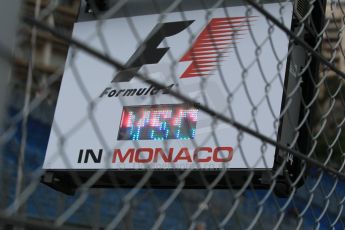 World © Octane Photographic Ltd. Virtual Safety Car Board (VSC). Thursday 21st May 2015, F1 Practice 1, Monte Carlo, Monaco. Digital Ref: 1272CB1L9588