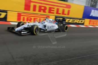 World © Octane Photographic Ltd. Williams Martini Racing FW37 – Valtteri Bottas. Thursday 21st May 2015, F1 Practice 1, Monte Carlo, Monaco. Digital Ref: 1272CB1L9661