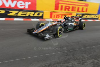 World © Octane Photographic Ltd. Sahara Force India VJM08 – Nico Hulkenberg. Thursday 21st May 2015, F1 Practice 1, Monte Carlo, Monaco. Digital Ref: 1272CB1L9673