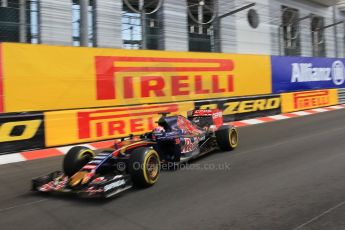 World © Octane Photographic Ltd. Scuderia Toro Rosso STR10 – Max Verstappen. Thursday 21st May 2015, F1 Practice 1, Monte Carlo, Monaco. Digital Ref: 1272CB1L9684