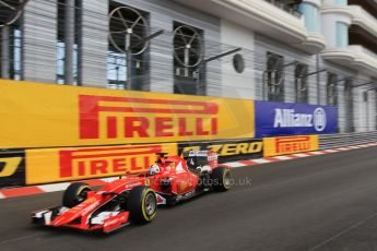 World © Octane Photographic Ltd. Scuderia Ferrari SF15-T– Sebastian Vettel. Thursday 21st May 2015, F1 Practice 1, Monte Carlo, Monaco. Digital Ref: 1272CB1L9700
