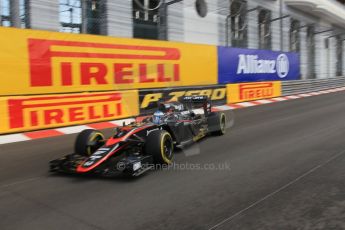 World © Octane Photographic Ltd. McLaren Honda MP4/30 – Fernando Alonso. Thursday 21st May 2015, F1 Practice 1, Monte Carlo, Monaco. Digital Ref: 1272CB1L9709