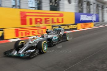 World © Octane Photographic Ltd. Mercedes AMG Petronas F1 W06 Hybrid – Lewis Hamilton. Thursday 21st May 2015, F1 Practice 1, Monte Carlo, Monaco. Digital Ref: 1272CB1L9727