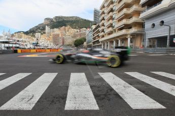 World © Octane Photographic Ltd. Sahara Force India VJM08 – Nico Hulkenberg. Thursday 21st May 2015, F1 Practice 1, Monte Carlo, Monaco. Digital Ref: 1272CB1L9758