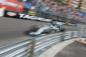 World © Octane Photographic Ltd. Mercedes AMG Petronas F1 W06 Hybrid – Nico Rosberg. Thursday 21st May 2015, F1 Practice 1, Monte Carlo, Monaco. Digital Ref: 1272CB1L9789