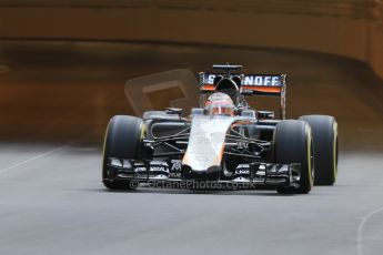 World © Octane Photographic Ltd. Sahara Force India VJM08 – Nico Hulkenberg. Thursday 21st May 2015, F1 Practice 1, Monte Carlo, Monaco. Digital Ref: 1272CB7D2835