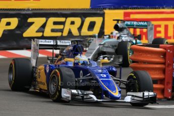 World © Octane Photographic Ltd. Sauber F1 Team C34-Ferrari – Marcus Ericsson. Thursday 21st May 2015, F1 Practice 1, Monte Carlo, Monaco. Digital Ref: 1272CB7D2875