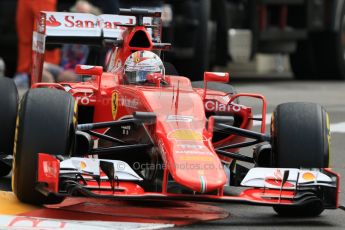 World © Octane Photographic Ltd. Scuderia Ferrari SF15-T– Sebastian Vettel. Thursday 21st May 2015, F1 Practice 1, Monte Carlo, Monaco. Digital Ref: 1272CB7D2925