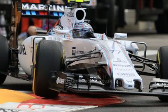 World © Octane Photographic Ltd. Williams Martini Racing FW37 – Valtteri Bottas. Thursday 21st May 2015, F1 Practice 1, Monte Carlo, Monaco. Digital Ref: 1272CB7D2955