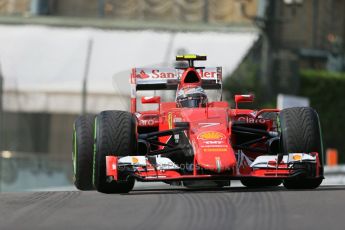 World © Octane Photographic Ltd. Scuderia Ferrari SF15-T– Kimi Raikkonen. Thursday 21st May 2015, F1 Practice 1, Monte Carlo, Monaco. Digital Ref: 1272LB1D3266