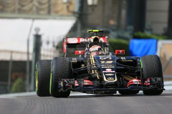 World © Octane Photographic Ltd. Lotus F1 Team E23 Hybrid – Pastor Maldonado. Thursday 21st May 2015, F1 Practice 1, Monte Carlo, Monaco. Digital Ref: 1272LB1D3290